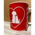 Tasse coeur chat chien