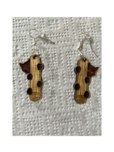 Boucles d'oreilles en bois