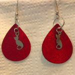 Boucle d’oreilles chat rouge